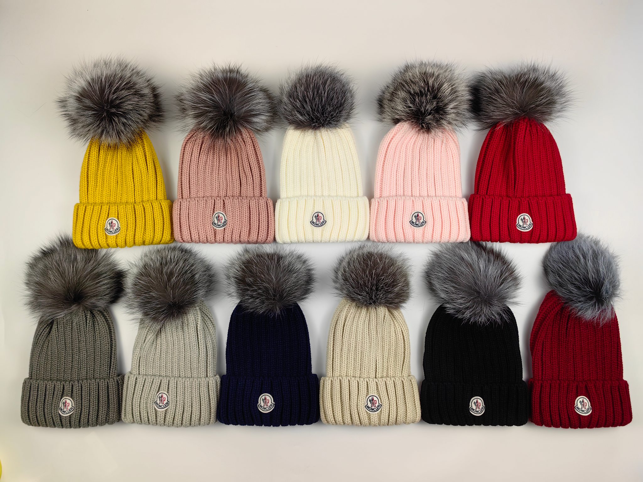 Moncler Wool Beanie with Pom Pom Winter Warm Hat knit 3B00039 A9327 - 图片 2