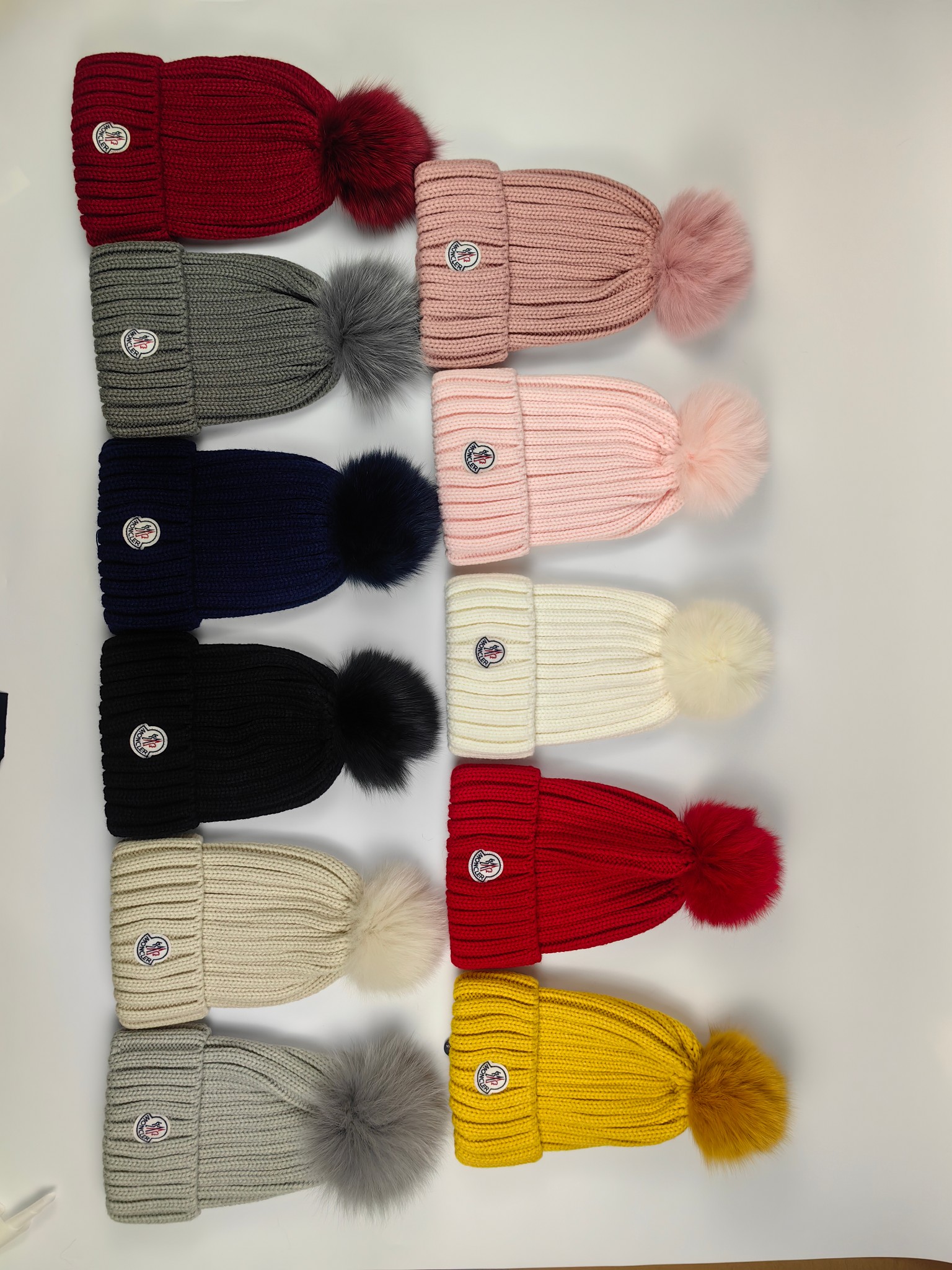 Moncler Wool Beanie with Pom Pom Winter Warm Hat knit 3B00039 A9327 - 图片 3